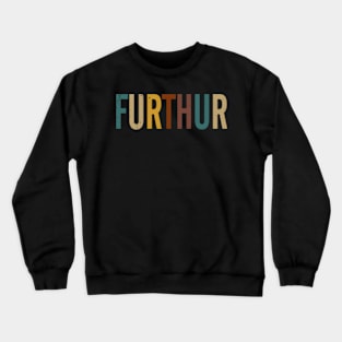 Retro Furthur Pattern 80s 90s Birthday Style Colorful Crewneck Sweatshirt